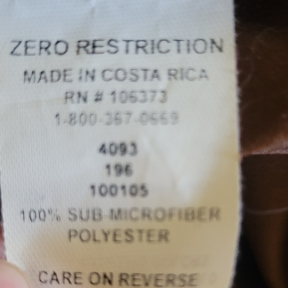 Zero restriction men's size L brown vneck golf vest small FLAW - Picture 2 of 9